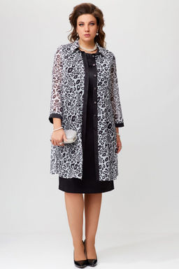 Кардиган FITA 20255 черно-белый