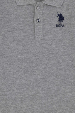 Серый меланжевый базовый свитшот для маленьких мальчиков Неожиданная скидка в корзине - U.s. polo assn фото 3
