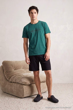 Ye_il Regular Slogan Bask_l_ _rme Pijama Tak_m_ TMNAW27PT00014