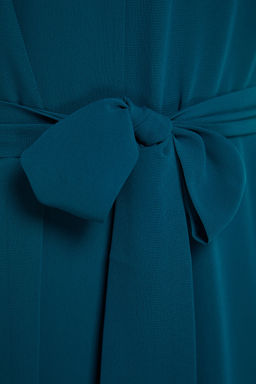 Petrol Kusakl? Maxi Sifon Astarl? Dokuma Tulum TWOSS23TU00093