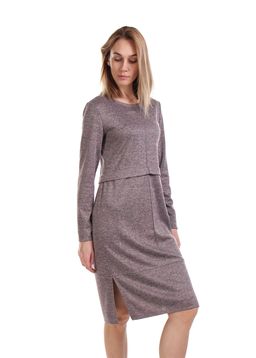 ПЛАТЬЕ ПЛ472 СЕРО-РОЗОВОЕ - Assana фото 3