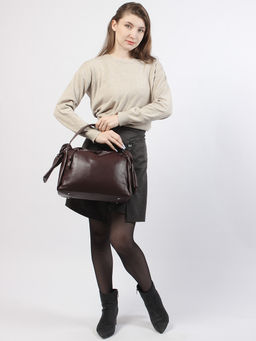 LACCOMA сумка C0993H-бордовый натуральная кожа полиэстер  фото 6