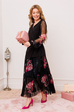 Костюм AmberA 2055-1 черный/фуксия фото 6