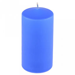 Свеча "Столбик" д6см, h12см, синий, парафин, время горения 24ч, 270гр (Россия)