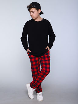 Брюки Матвей красная клетка - Ладошки фото 11