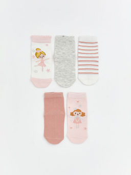 Desenli K?z Bebek Soket ?orap 5li