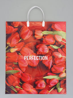 Цена за 5 шт. Пакет "Совершенство", полиэтиленовый с пластиковой ручкой, 38 х 45 + 3 см, 90 мкм