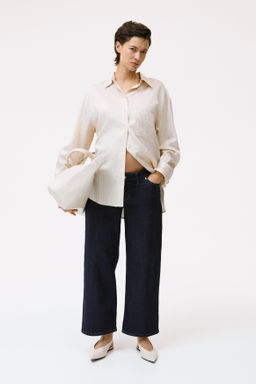 MAMA Wide Low Waist Ankle Jeans - H&m фото 5