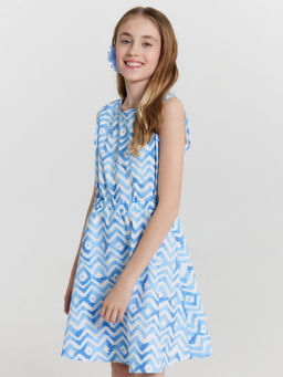 Сарафан для девочек с принтом зигзаги