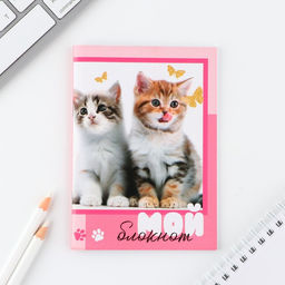 Блокнот А6, 24 листа, в клетку Кошки