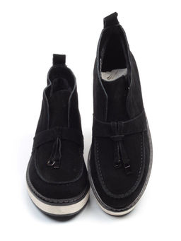 01-5172-2 BLACK Ботинки женские демисезонные (натуральная замша, байка) - Фабричный китай фото 14