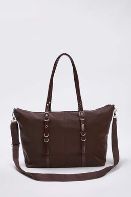 Kahverengi Cift Ask?l? Buyuk Maxi Tote Kad?n Omuz Cantas? TAKAW26OC00073 - Trendyolmilla фото 5