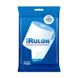 Цена за 5 шт. Туалетная бумага влажная MON RULON, 20 шт.