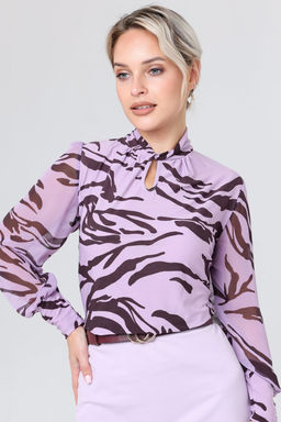 Блузка женская 1993-27/16/Лиловый, бордовый - Rise фото 3
