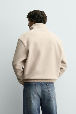CONTRAST FAUX SHEARLING SWEATSHIRT - Zara фото 3