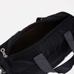 Сумка спортивная на молнии, с длинным ремнём, маленький размер, чёрная