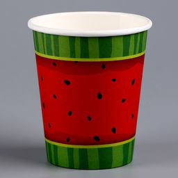 Цена за 10 шт. Стакан бумажный Арбуз, 250 мл