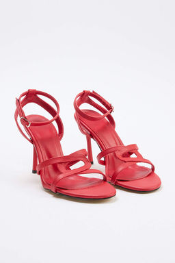 K?rm?z? Kad?n Klasik Topuklu Terlik