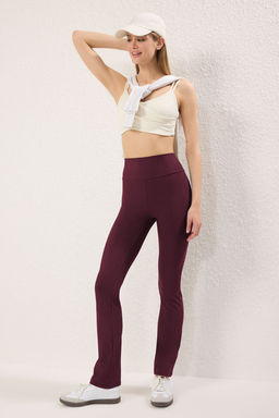 Bordo Tam Boy Straight Cut Toparlay?c? Dalg?c Orme Spor Tayt THMSS25TY00009