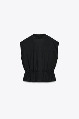 SAFARI TOP WITH BELT IN A LINEN BLEND - Zara фото 7