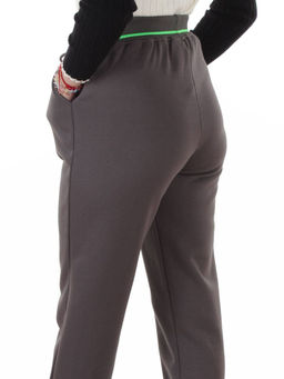 2804 DK. GRAY Брюки спортивные утепленные женские (95% хлопок, 5% спандекс)