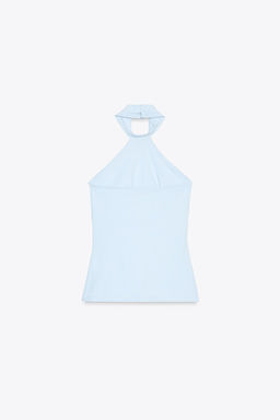 POLYAMIDE HALTER TOP - Zara фото 21