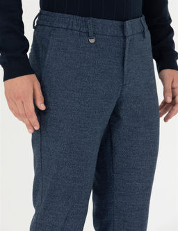 Lacivert Ekstra Slim Fit Kuma_ Pantolon