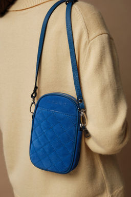 Сумка замшевая Azaro 30832 синяя гуашь