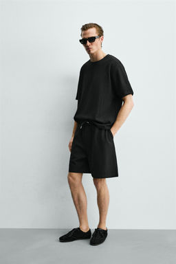 CAMISETA RELAXED FIT ESTRUCTURA / Negro - Zara фото 11