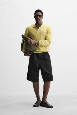 COTTON - LYOCELL KNIT POLO SHIRT