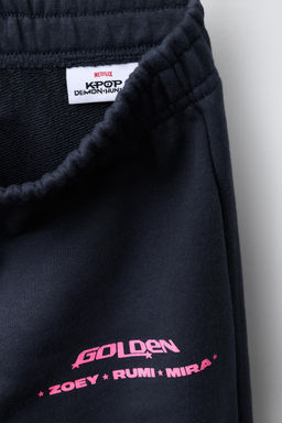 KPOP DEMON HUNTERS NETFLIX  WIDE-LEG FLEECE TROUSERS - Zara фото 8