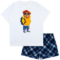 Комплект футболка кулирка, шорты футер 2х нитка петля 7011900101