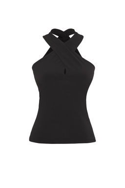 Siyah Boyundan Baglamal? Fitted/Vucuda Oturan Orme Bluz TWOSS25BZ00399