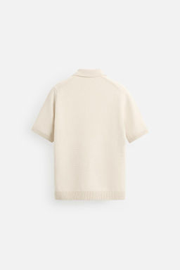 TEXTURED KNIT POLO SHIRT - Zara фото 9