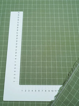 Вареный (стираный) хлопок Белая клетка (1.6*1.6см) на болотно-зеленом, ш.2.5м, хл-100%, 125гр/м.кв - Купава фото 3