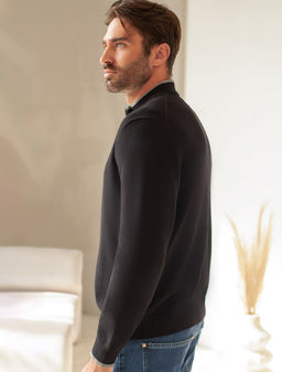 Кардиган на молнии из хлопка с нейлоном - Vilatte фото 4