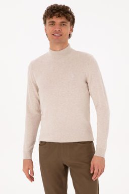 Erkek Slim Fit Yar_m Bal_k__ Yaka Ta_ Basic Kazak - U.s. polo assn фото 3