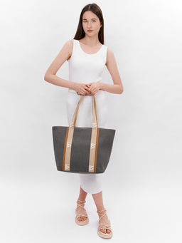 LACCOMA сумка HF24812-3-темно-серый рафия целлюлозная  фото 2