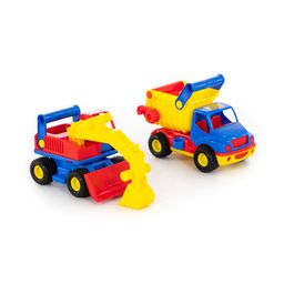 КонсТрак, автомобиль-самосвал + КонсТрак, экскаватор колёсный (в коробке) - Полесье фото 11