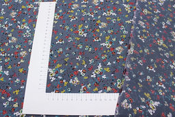 Штапель Премиум Виринея цв.т.лазурно-серый винтаж, ш.1.45м, вискоза-100%, 120гр/м.кв - Купава фото 10