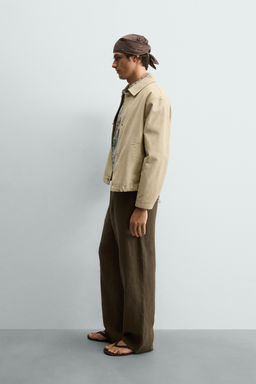 CAZADORA RELAXED FIT FORRO CONTRASTE / Tostado - Zara фото 4