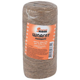 Шпагат растительный (лён) (бобина) в т/у d1,25мм 225м (082280)