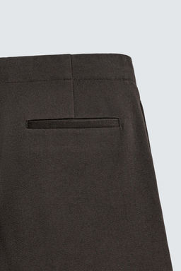 WOOL/COTTON TEXTURED TROUSERS - Zara фото 9