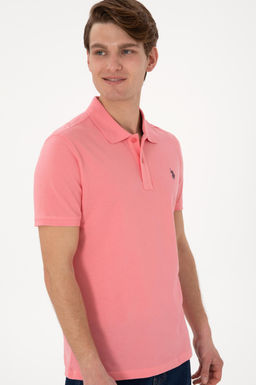 Erkek Slim Fit Polo Yaka Pembe Basic Ti__rt - U.s. polo assn фото 3