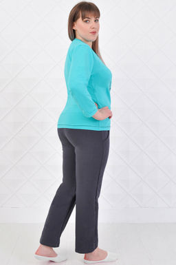 Арт. 4502 Пижама с брюками 46-52 (4 шт) Цвет:ассорти - Калинка фото 3