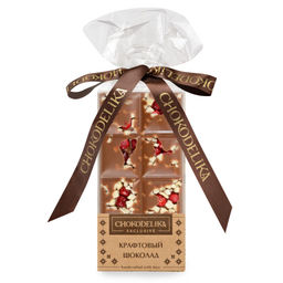 Шоколад молочный Крафтовый микс с брусникой 50 гр