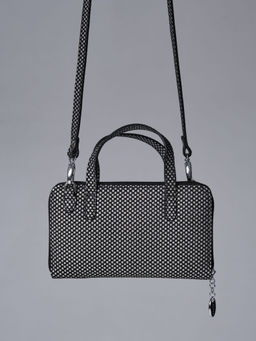 Сумка кожаная Azaro 30850 черный-звезды