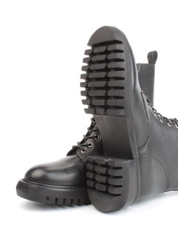 01-GZ6253-G71-N11 BLACK Ботинки демисезонные женские (натуральная кожа, байка) - Фабричный китай фото 15