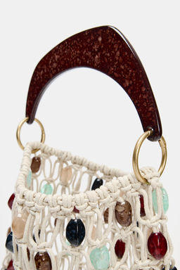 BOLSO SACA ABALORIOS / Beige claro - Zara фото 6