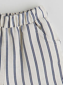 Beli Lastikli Cepli ?izgili Erkek Bebek ?ort